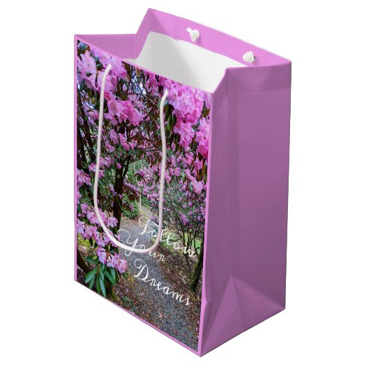 Volg je dromen en tuinpad medium cadeauzakje (Voorkant Gekanteld)