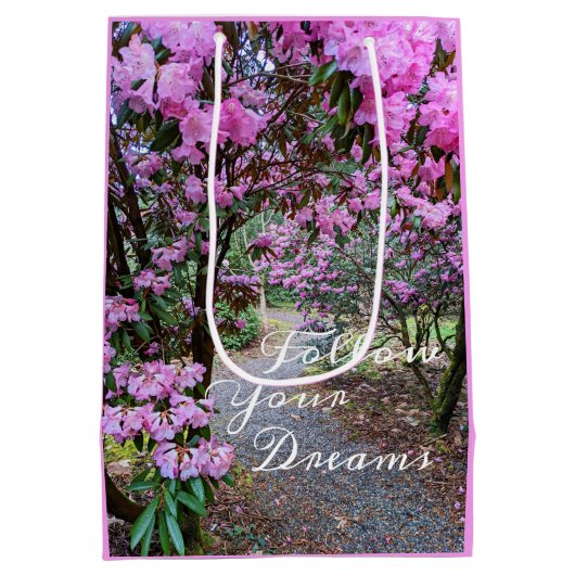 Volg je dromen en tuinpad medium cadeauzakje (Achterkant)