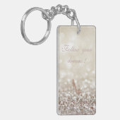 Volg je dromen, Glittery, Bokeh, Heels, Sleutelhanger (Voorkant Links)
