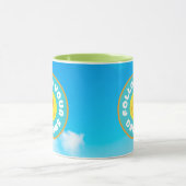 Volg je dromen happy face mok w groene handvat (Midden)