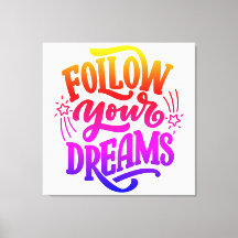 Volg je dromen in Dream vision board regenboog