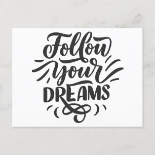 "Volg je dromen   Inspirerend en motivatie Briefkaart