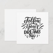 "Volg je dromen | Inspirerend en motivatie Feestdagenkaart (Voorkant / Achterkant)