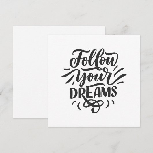 "Volg je dromen | Inspirerend en motivatie Feestdagenkaart (Voorkant / Achterkant)