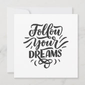 "Volg je dromen | Inspirerend en motivatie Feestdagenkaart (Voorkant)