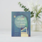 "Volg je dromen" - inspirerend quote briefkaart (Staand voorkant)