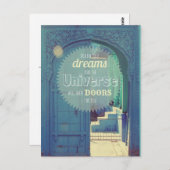 "Volg je dromen" - inspirerend quote briefkaart (Voorkant / Achterkant)