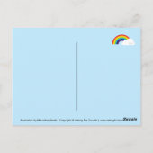 Volg je dromen Kawaii regenboog Briefkaart (Achterkant)