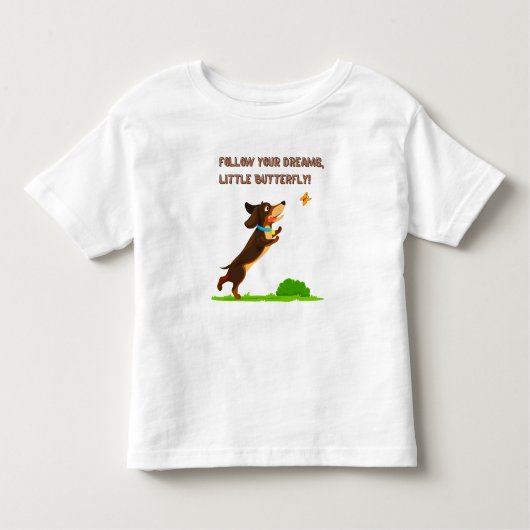 Volg je dromen, kleine vlinder kinder shirts (Voorkant)