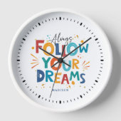 Volg je dromen Kleurrijke leuke typografie (Voorkant)