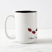 Volg je dromen: Ladybugs, Ladyvogels: Kunst Tweekleurige Koffiemok (Links)