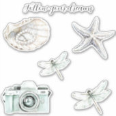 Volg je dromen libellen sticker (Voorkant)