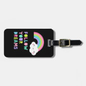 Volg Je Dromen Mooie Regenboogwolk Bagagelabel (Voorkant horizontaal)