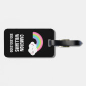 Volg Je Dromen Mooie Regenboogwolk Bagagelabel (Achterkant horizontaal)