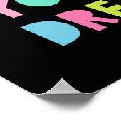 Volg Je Dromen Mooie Regenboogwolk Poster (Hoek)