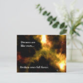 Volg je dromen naar de sterren briefkaart (Staand voorkant)