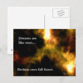 Volg je dromen naar de sterren briefkaart (Voorkant / Achterkant)