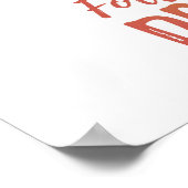 Volg je dromen - Oranje & Witte Eenhoorn Poster (Hoek)