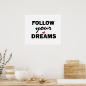 Volg je dromen poster (Keuken)