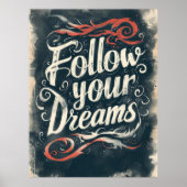 Volg je dromen poster (Voorkant)