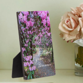 Volg je dromen Quote Tuinpad Fotoplaat