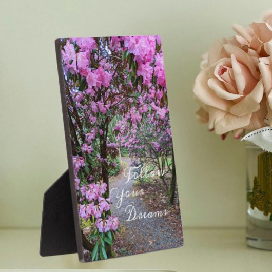 Volg je dromen Quote Tuinpad Fotoplaat