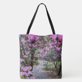 Volg je dromen Quote Tuinpad Tote Bag (Achterkant)
