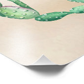 Volg je dromen | Waterverf Cactus & Quote Foto Afdruk (Hoek)