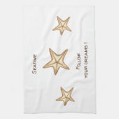 Volg je dromen waterverf Seatime Starfish Theedoek (Verticaal)