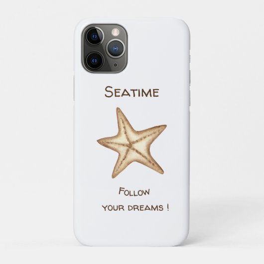 Volg je dromen waterverf Seatime Zeester Case-Mate iPhone Case (Achterkant)