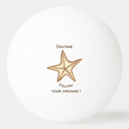 Volg je dromen waterverf Seatime Zeester Pingpongbal