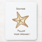 Volg je dromen waterverf Zeetijd Zeester Muismat (Voorkant)