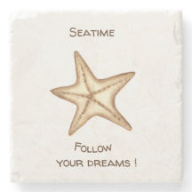 Volg je dromen waterverf Zeetijd Zeester