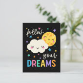Volg je dromen | Wolk & Moon Briefkaart (Staand voorkant)