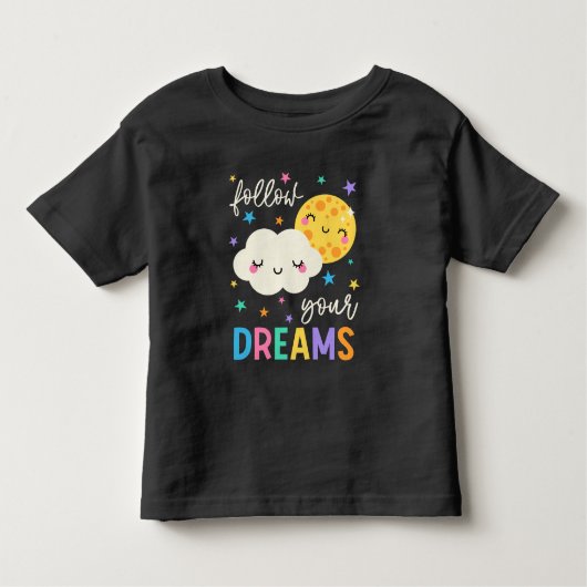 Volg je dromen | Wolk & Moon Kinder Shirts (Voorkant)