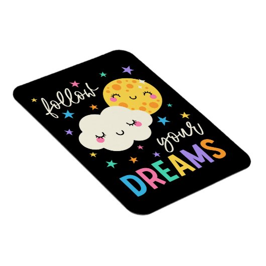 Volg je dromen | Wolk & Moon Magneet (Rechterzijde)