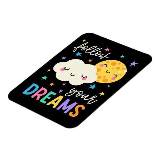 Volg je dromen | Wolk & Moon Magneet (Linkerzijde)