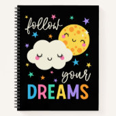 Volg je dromen | Wolk & Moon Notitieboek (Voorkant)