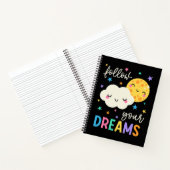Volg je dromen | Wolk & Moon Notitieboek (Binnen)