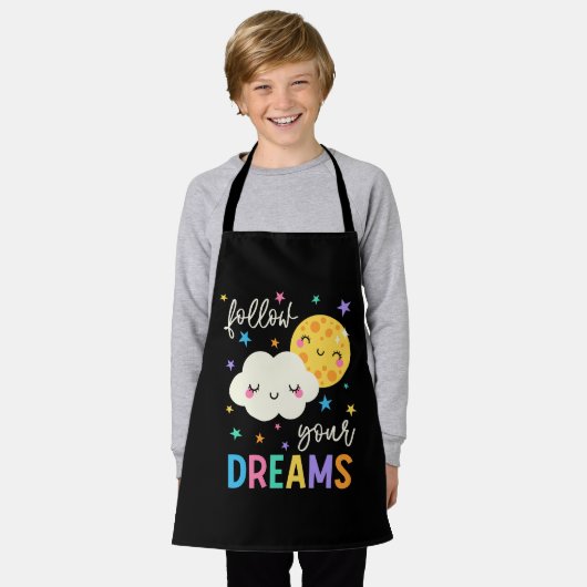 Volg je dromen | Wolk & Moon Schort (Gedragen)