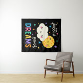 Volg je dromen | Wolk & Moon Wandkleed (In Situ (horizontaal))