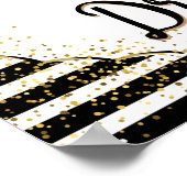 Volg je dromen - zwarte en witte strepen poster (Hoek)