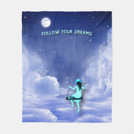 Volg je droom fleece deken (Voorkant)