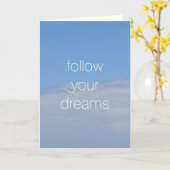 Volg je droom Vogel in de lucht Kaart (Gele Bloem)