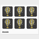 Volg je droomballon vierkante sticker (Vel)