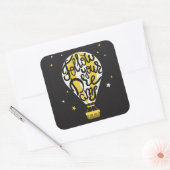 Volg je droomballon vierkante sticker (Envelop)