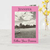 Volg je droombeeld Afstuderen inspiratieversie Kaart (Gele Bloem)