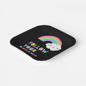 Volg je droombeeld en regenboogwolk papieren bordje (Gebogen)