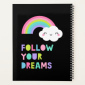 Volg je droombeeld en regenboogwolk planner (Achterkant)