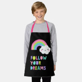 Volg je droombeeld en regenboogwolk schort (Gedragen)